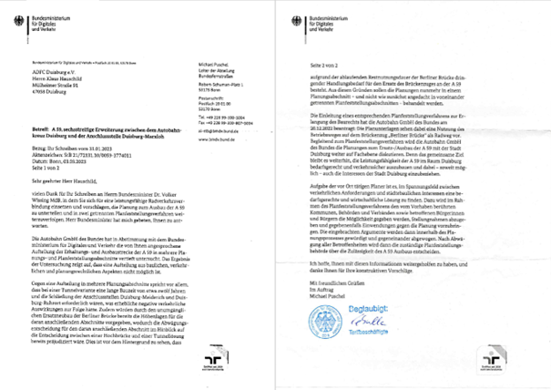 Antwort BMDV A 59 an ADFCDU